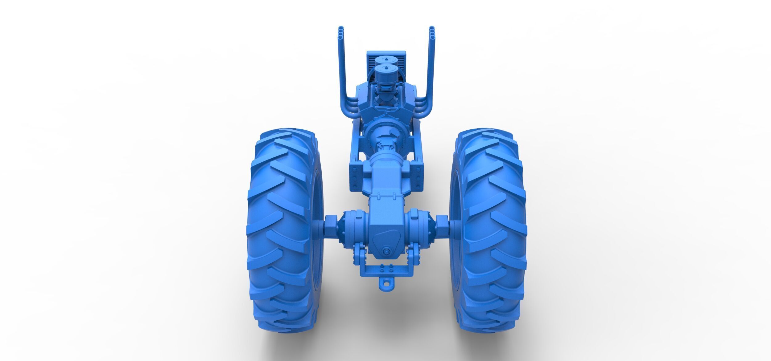 Vintage Small block Pulling tractor Base Version 4 Scale 1 to 25 3D print model_29