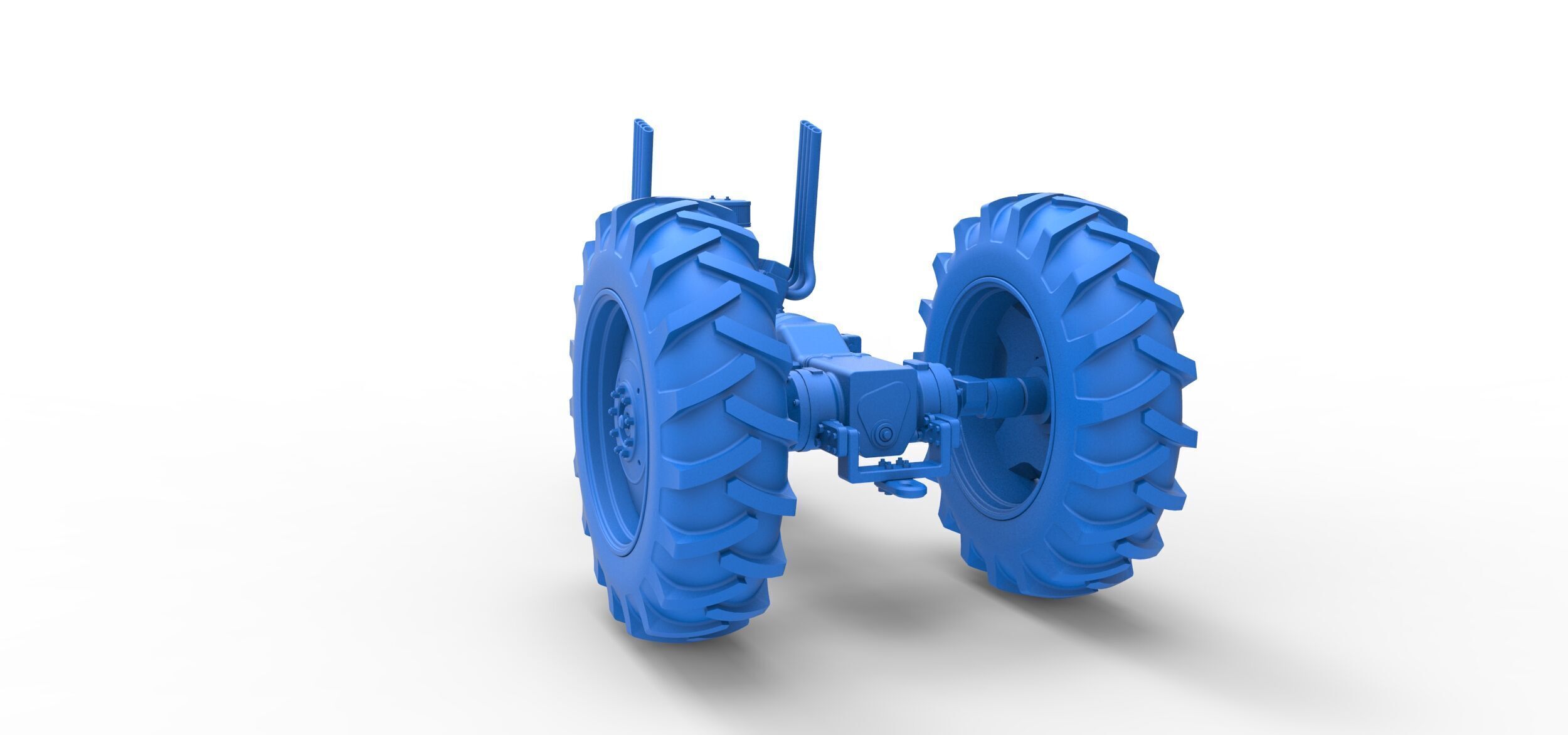 Vintage Small block Pulling tractor Base Version 4 Scale 1 to 25 3D print model_27