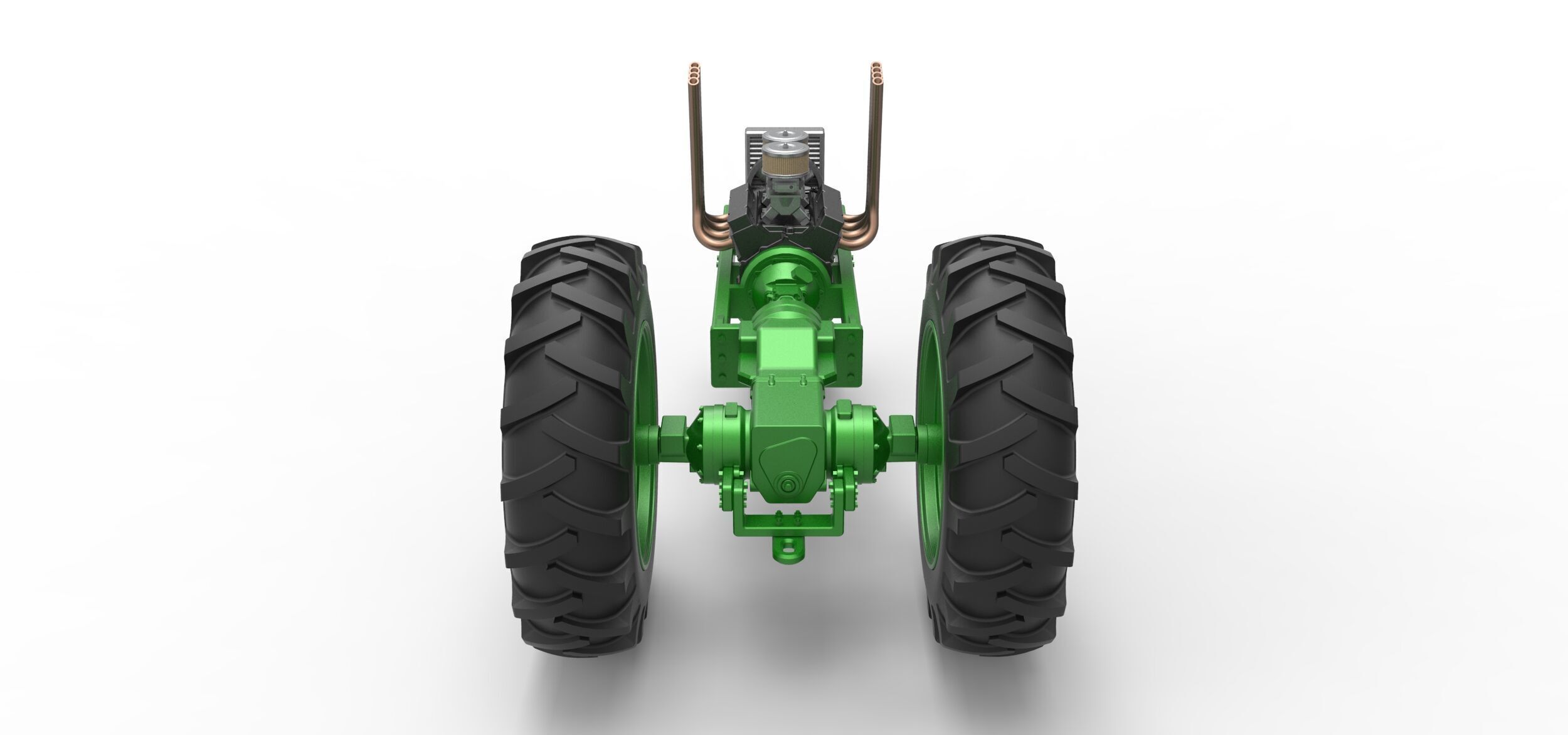 Vintage Small block Pulling tractor Base Version 4 Scale 1 to 25 3D print model_14