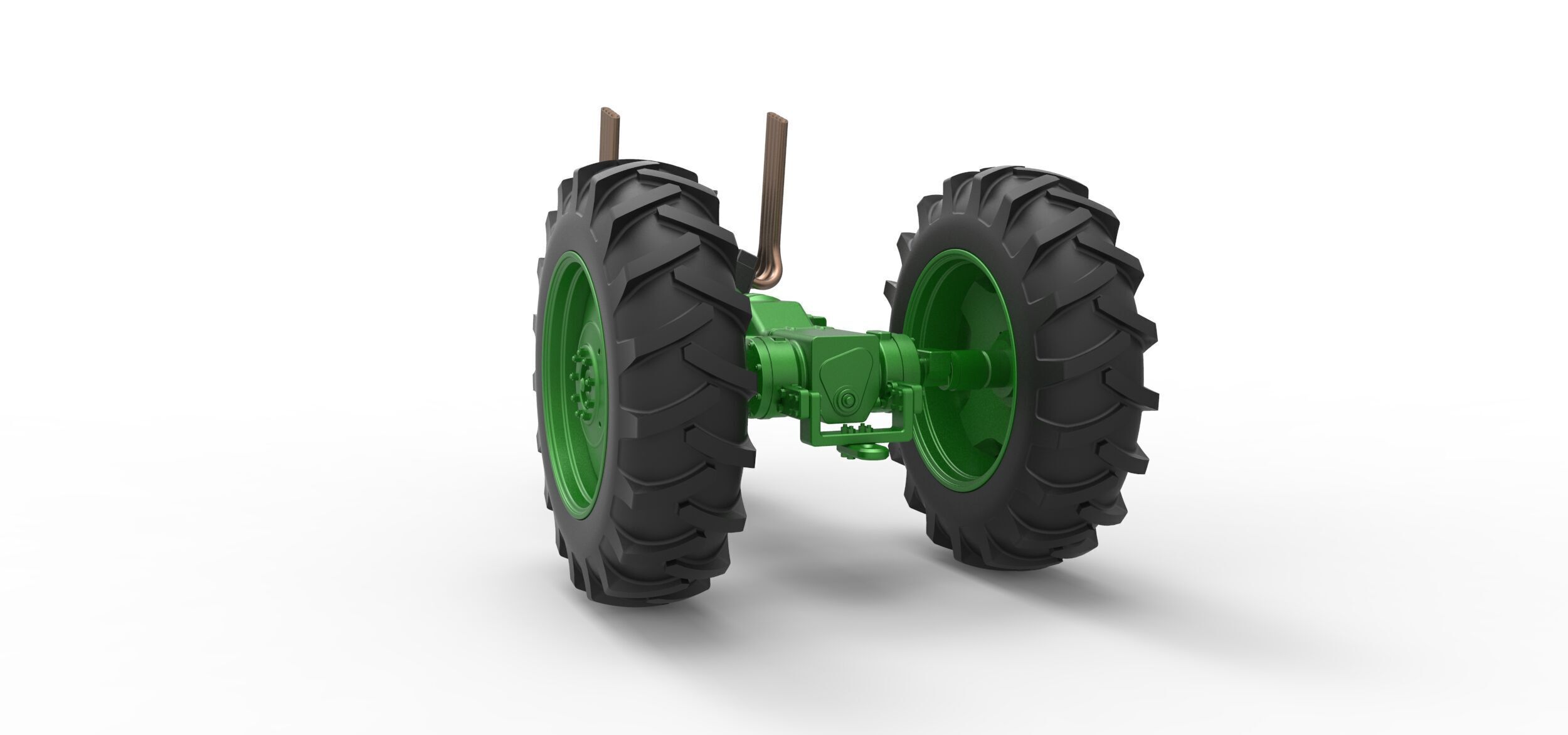 Vintage Small block Pulling tractor Base Version 4 Scale 1 to 25 3D print model_12