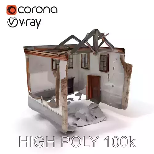 Abandoned Building Interior Ruins Model Pack