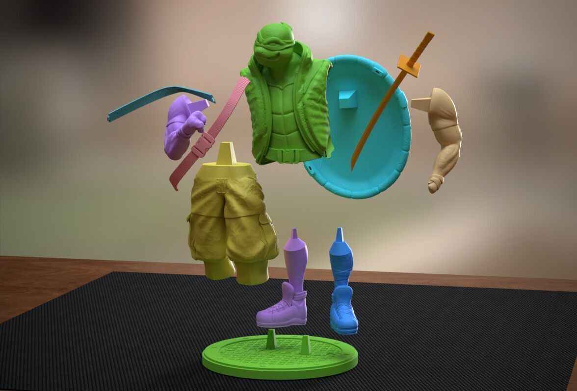 TMNT Urban Vibes Leo 3D print model_12