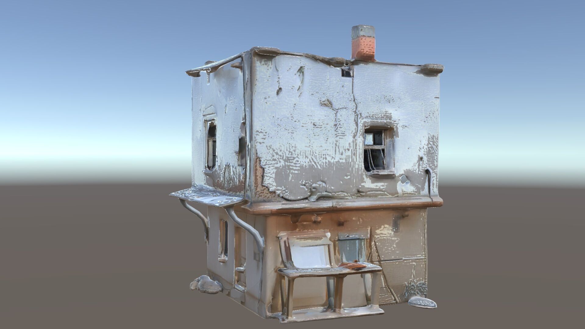 Abandoned House Model Pack with Realistic Textures Low-poly 3D model_15