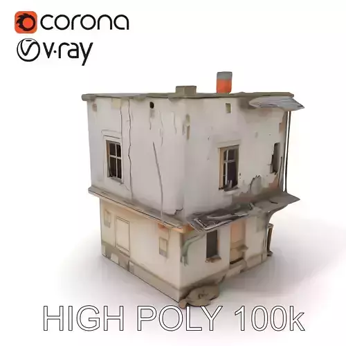 Abandoned House Model Pack with Realistic Textures Low-poly 3D model