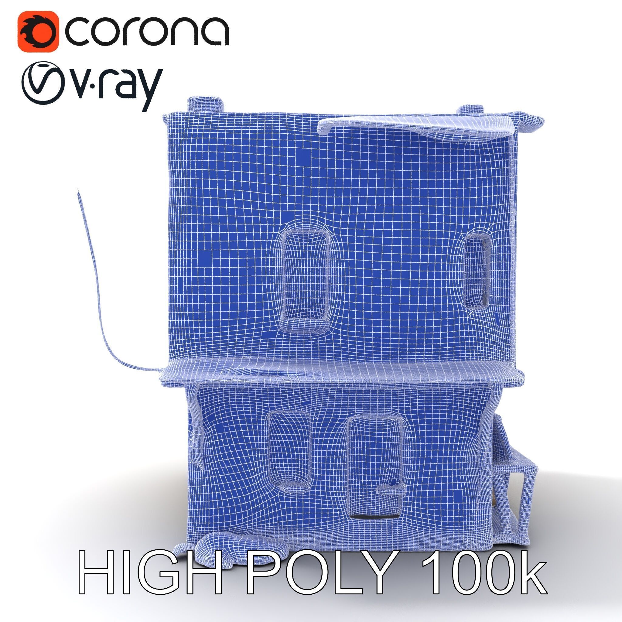 Abandoned House Model Pack with Realistic Textures Low-poly 3D model_17