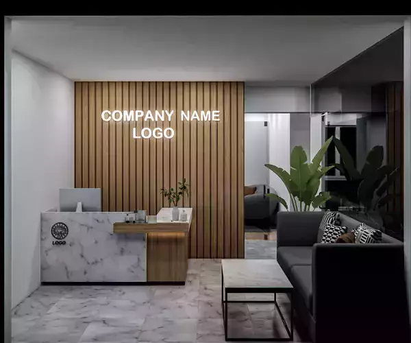 Free office interior  3D model