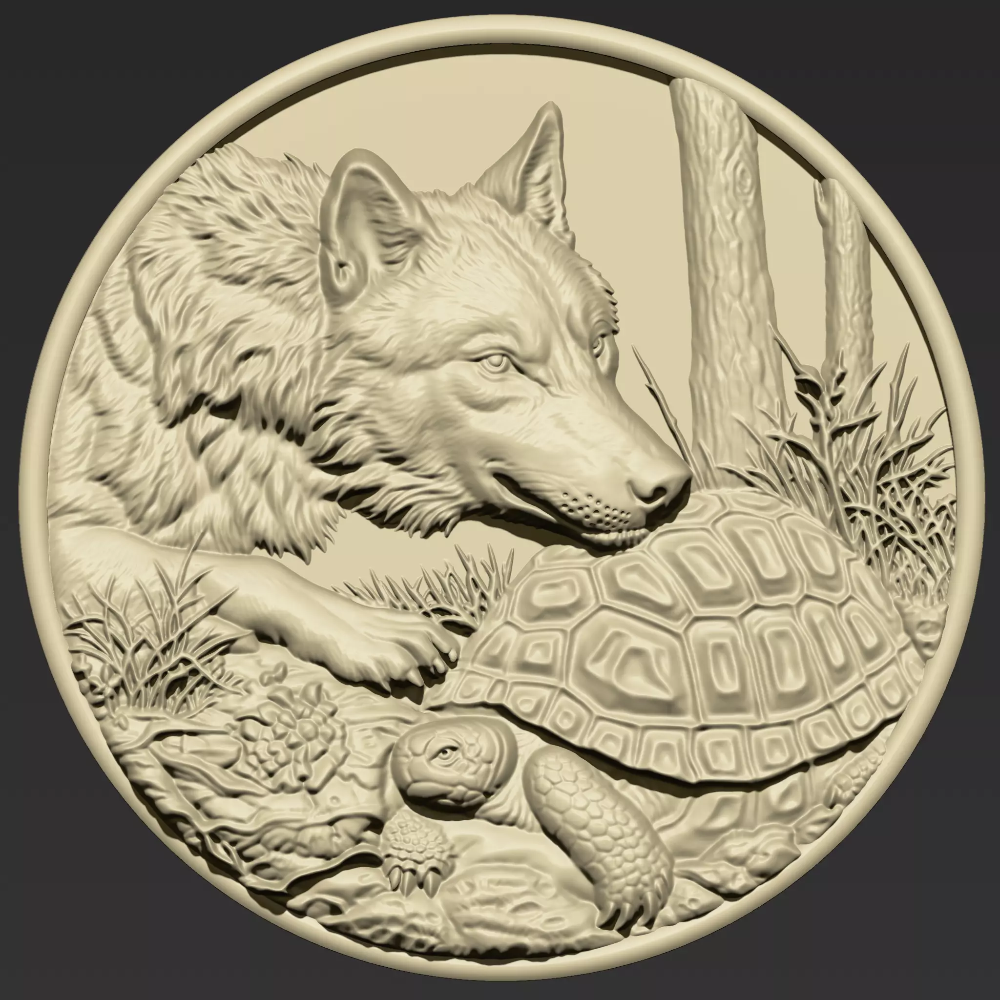 Wolf and Tortoise A77 3D print model