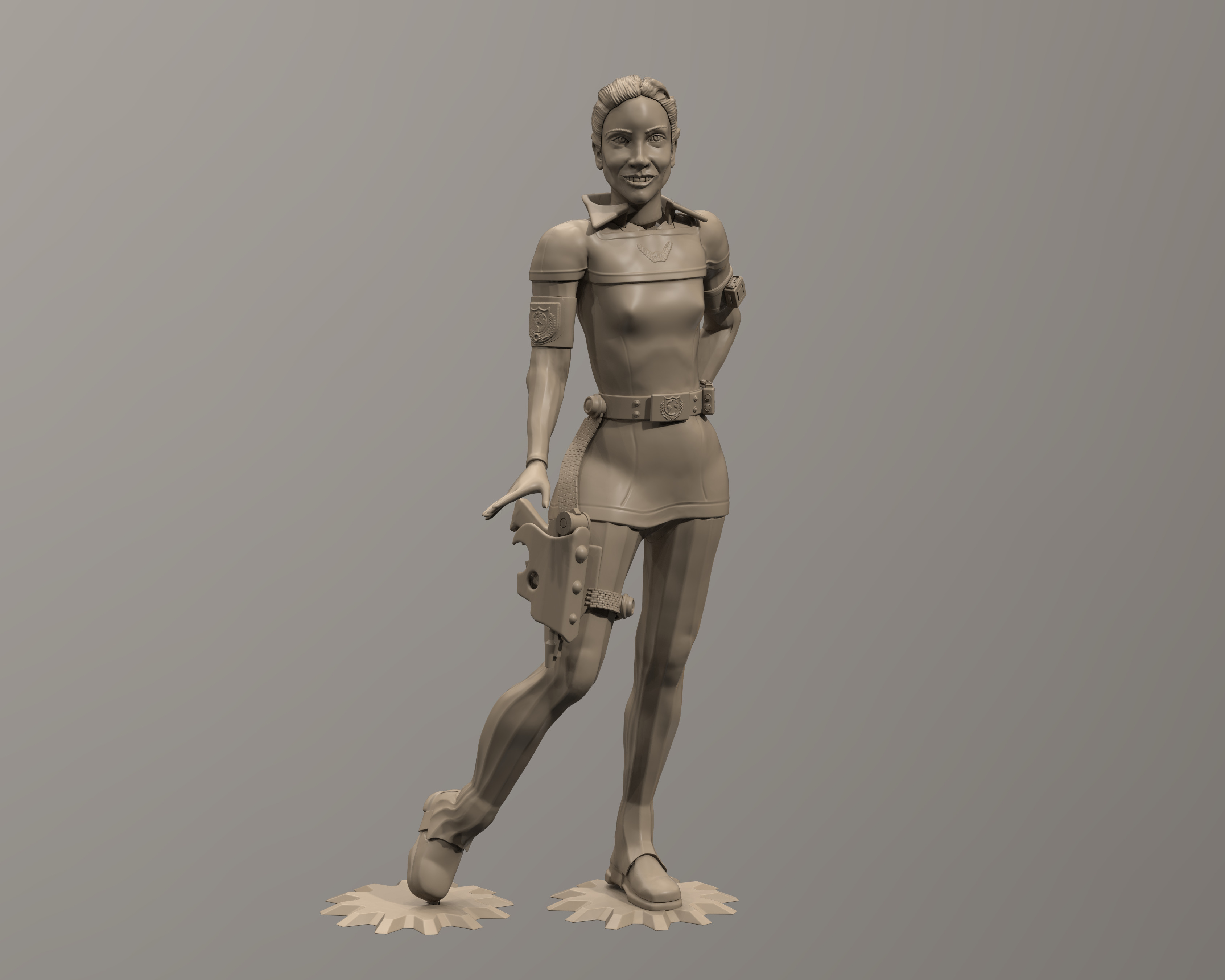Colonel Wilma Flight Suit - Buck Rogers in the 25th Century  3D print model_15