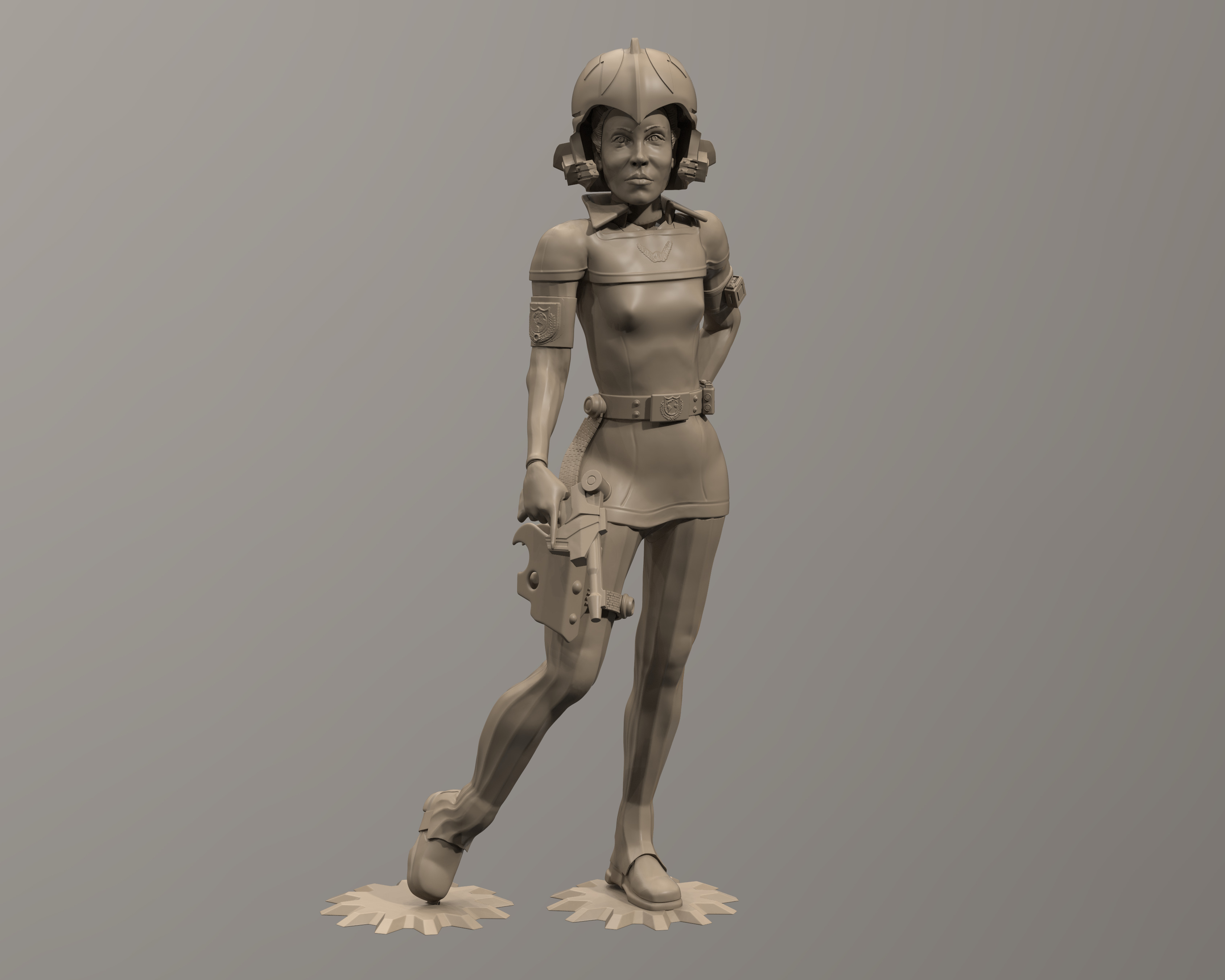 Colonel Wilma Flight Suit - Buck Rogers in the 25th Century  3D print model_10