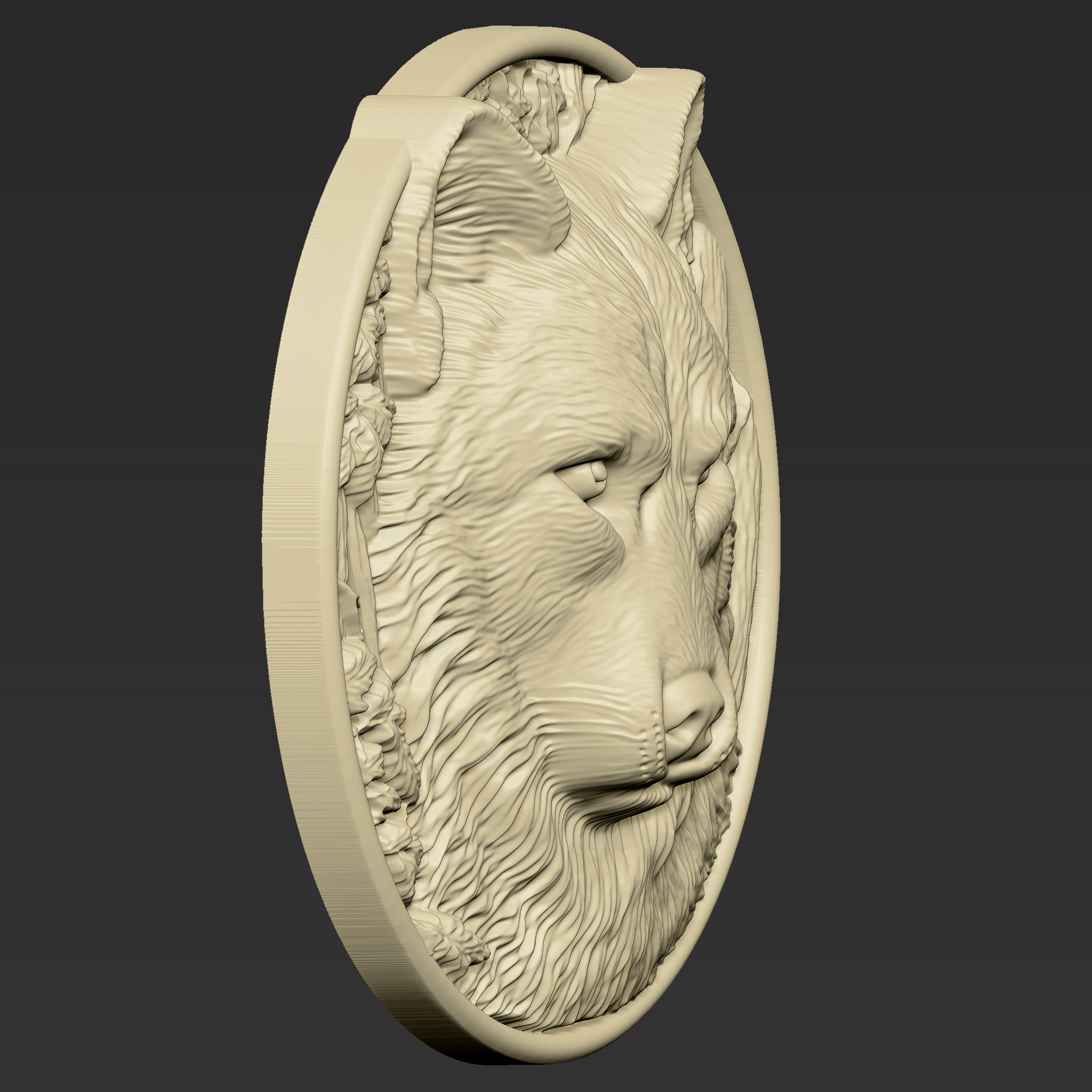 Wolf Head A79 3D print model_2