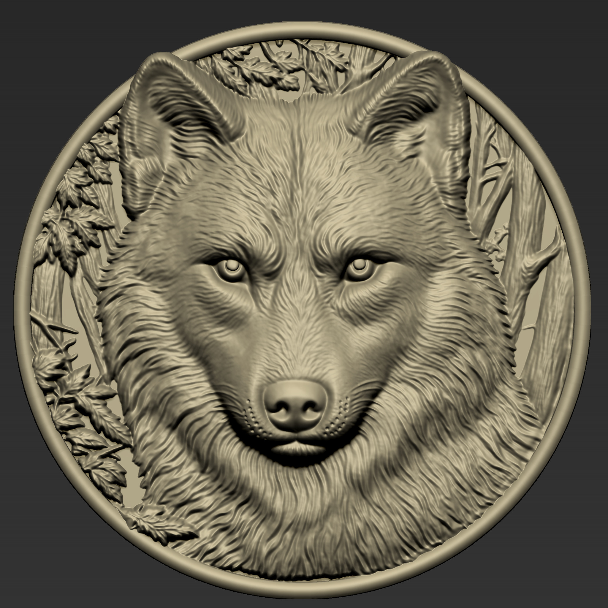 Wolf Head A79 3D print model_5