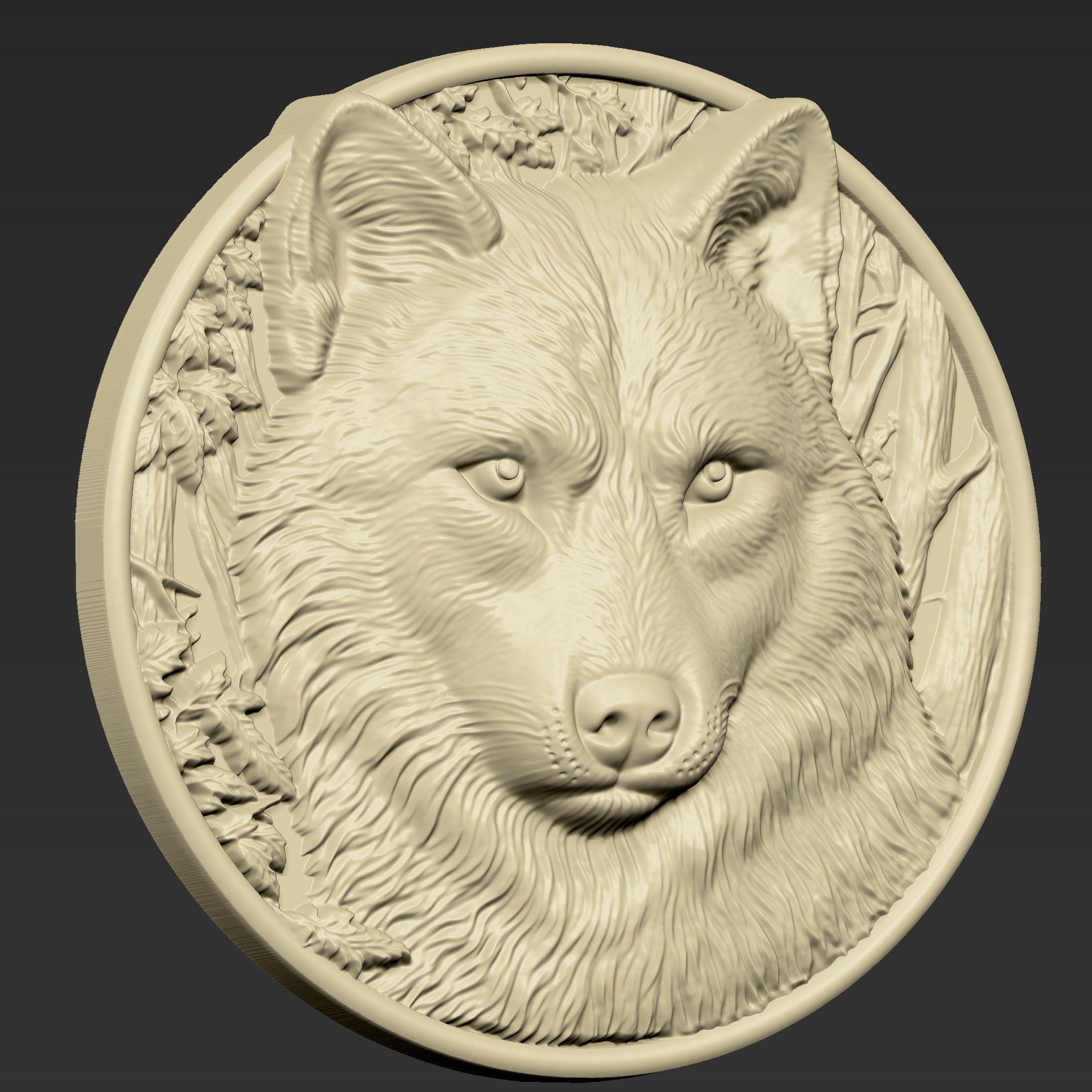 Wolf Head A79 3D print model_1