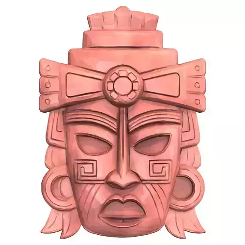 Aztec Mask Low Poly 3
