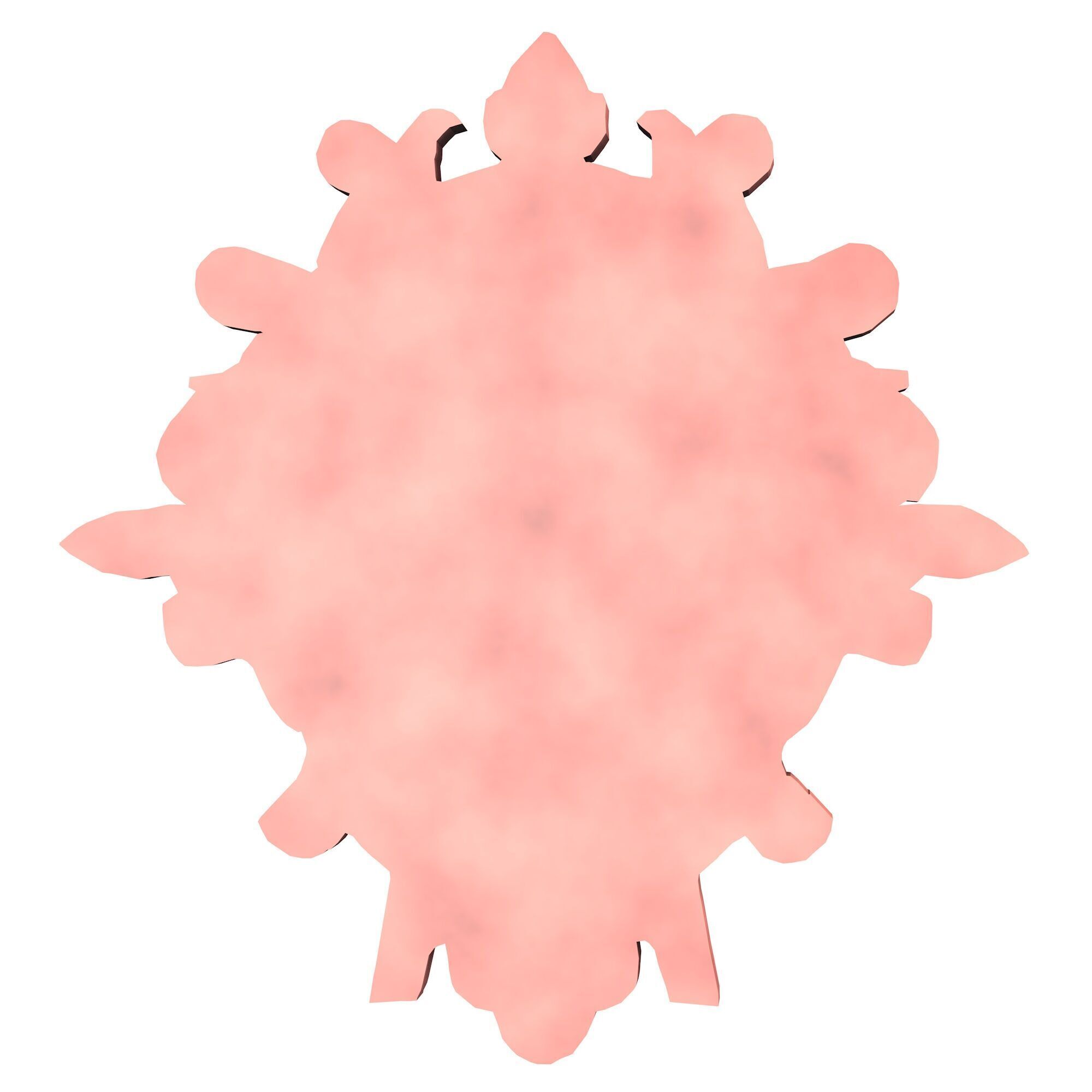 Aztec Mask Low Poly 2 3D print model_4