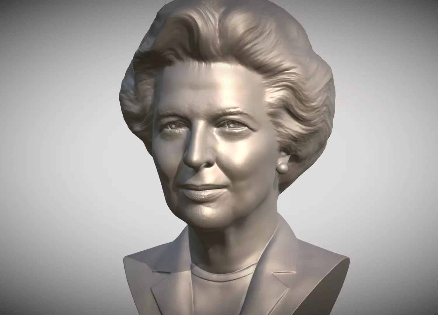 Margaret Thatcher bust 3D print model_0