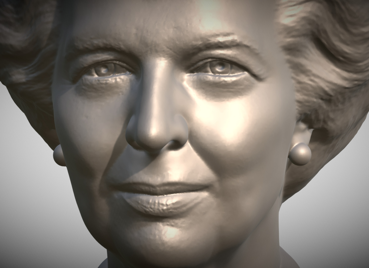 Margaret Thatcher bust 3D print model_9