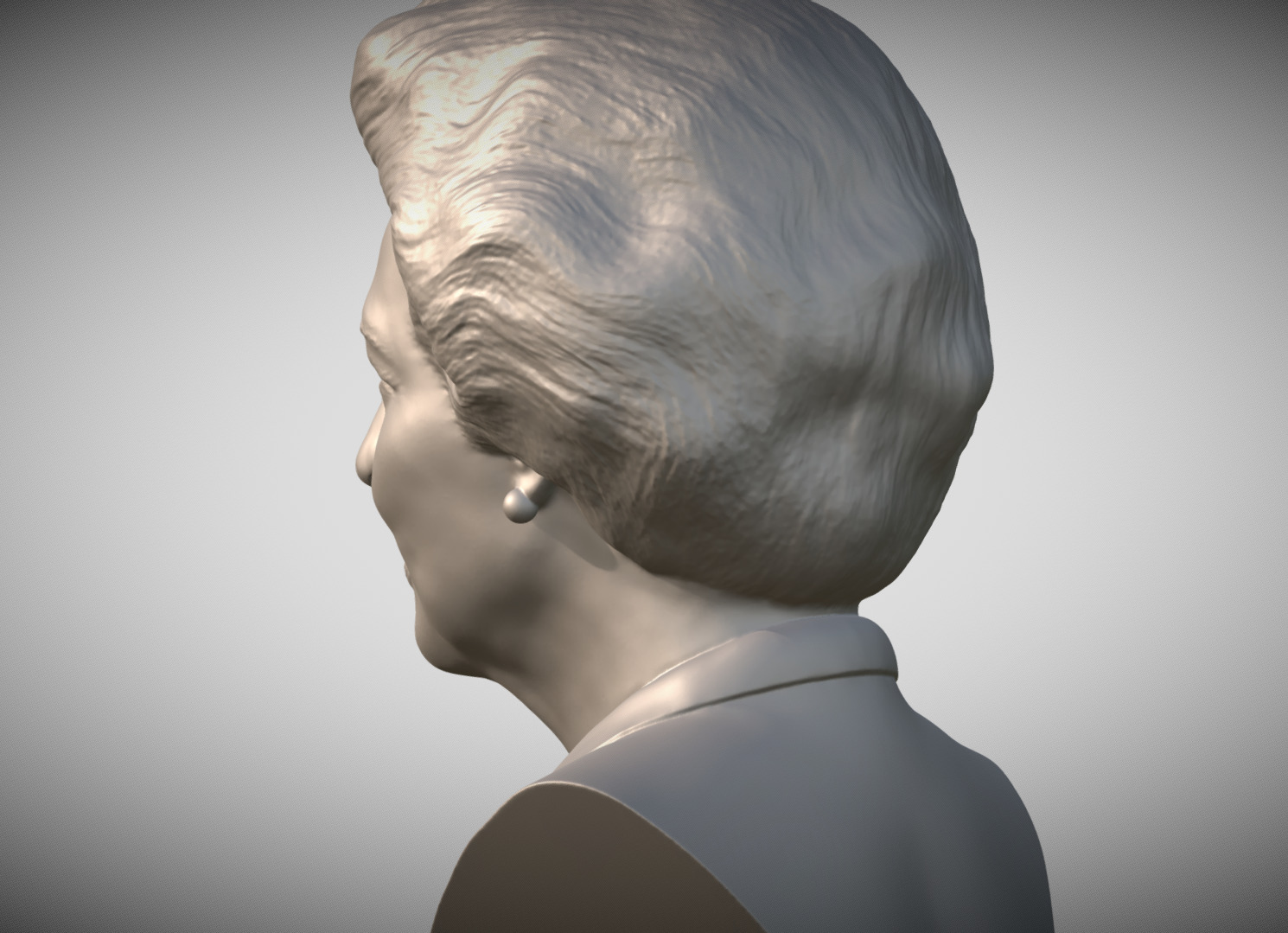 Margaret Thatcher bust 3D print model_6