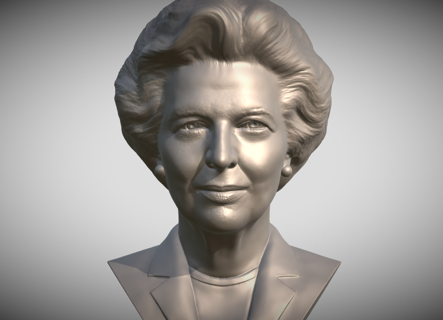 Margaret Thatcher bust 3D print model_1