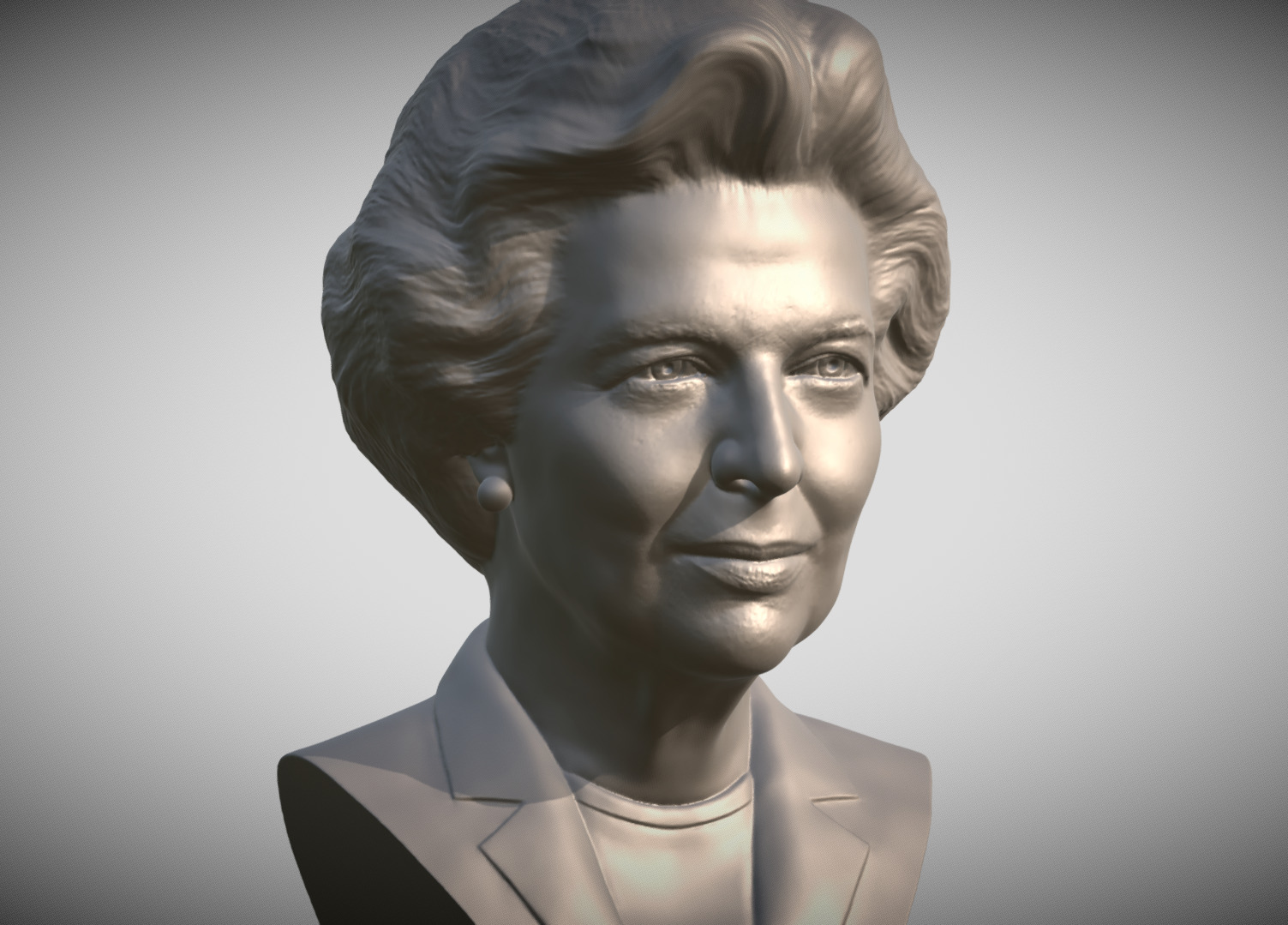 Margaret Thatcher bust 3D print model_2