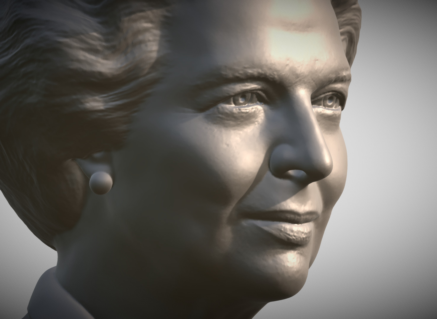 Margaret Thatcher bust 3D print model_10