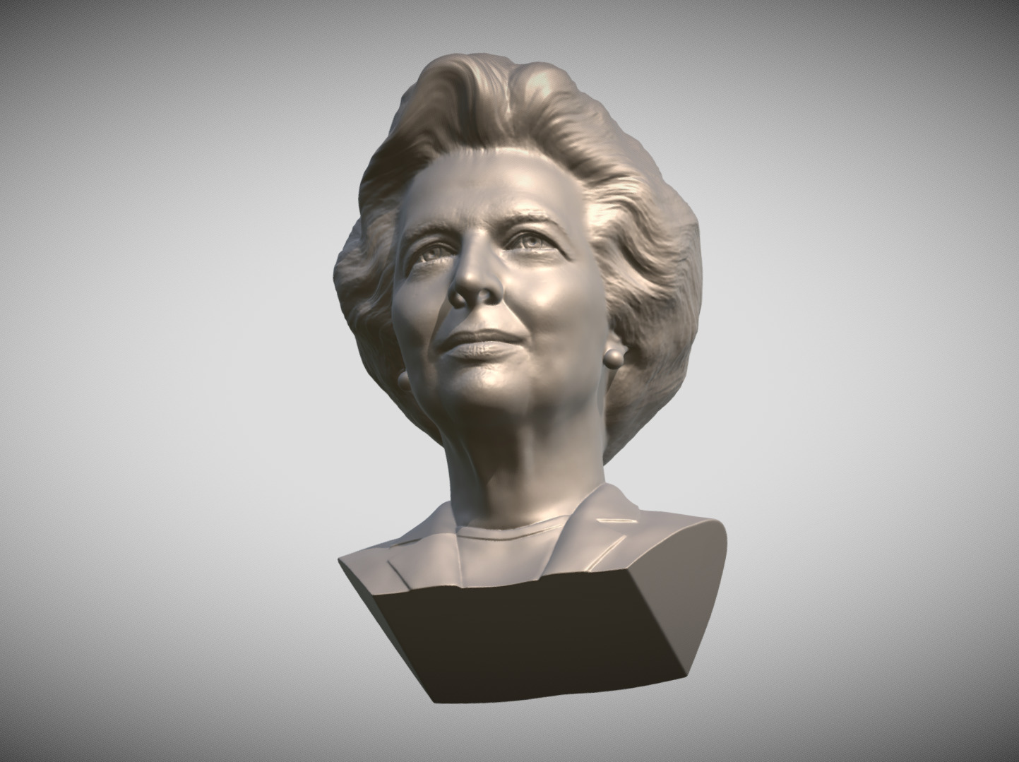 Margaret Thatcher bust 3D print model_12