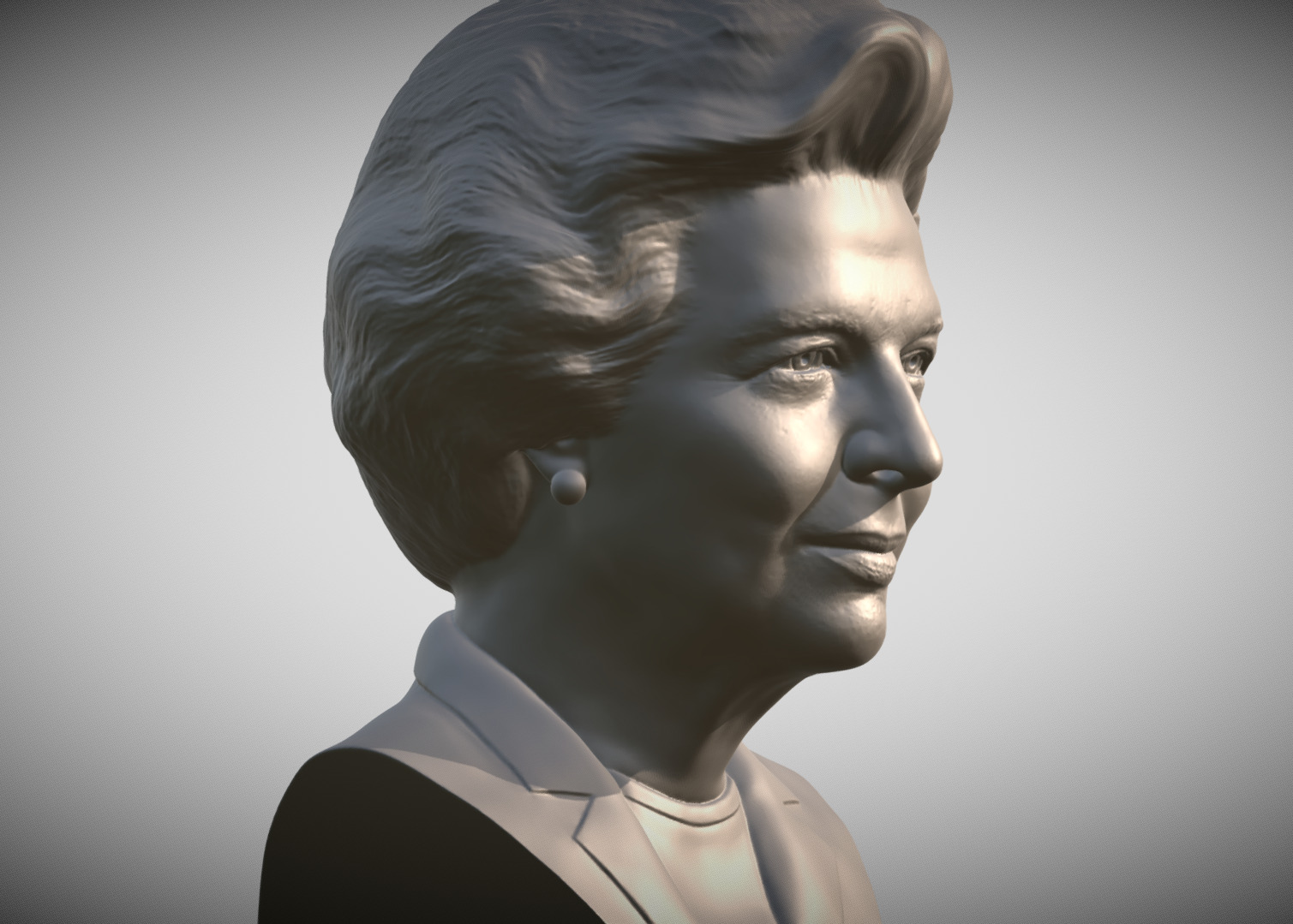 Margaret Thatcher bust 3D print model_3