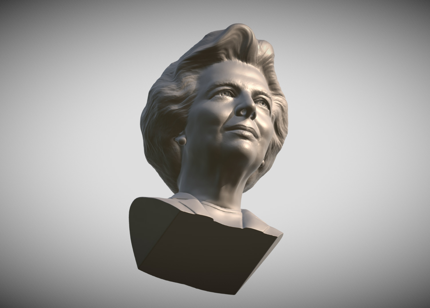 Margaret Thatcher bust 3D print model_11