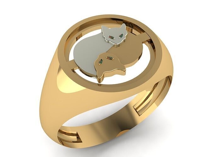 golden cats 3D print model