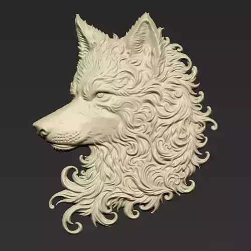 Wolf Head A80 3D print model
