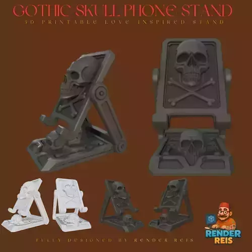 Gothic Skull Phone Stand 7