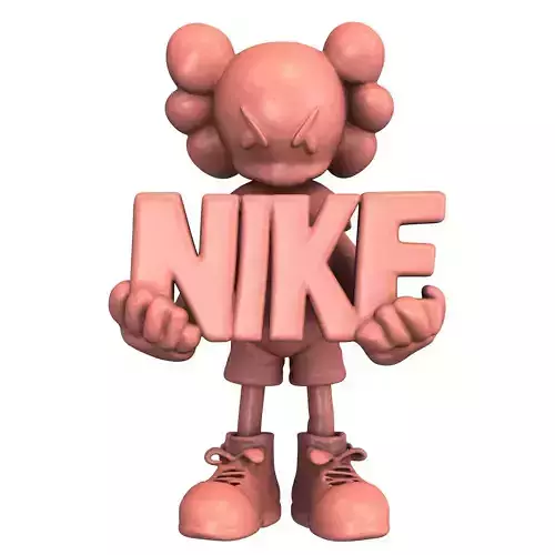 Kaws Holding Nike Logo