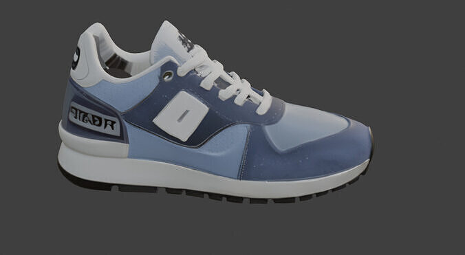 Sporty Shoe Game-Ready 3D Model with PBR Textures Low-poly 3D model