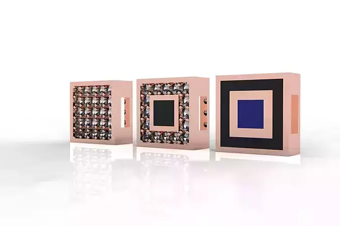 Charm Square pendant and bracelet