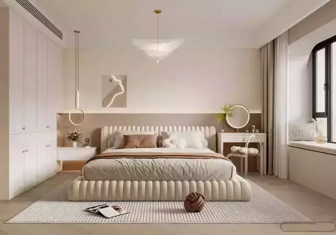 bedroom model 3D model bedroom model 3D model