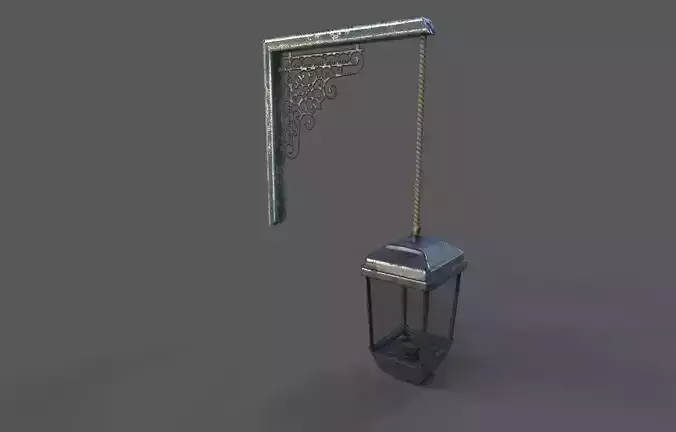 Old metal street lamp