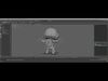Cute Robot Orange  Low-poly 3D model_2
