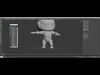 Cute Robot Orange  Low-poly 3D model_4