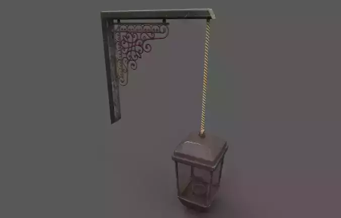 Old metal street lamp