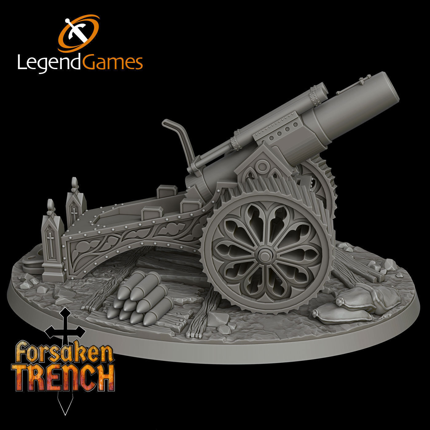 LegendGames Holy Howitzer of Hebron Trench Crusade terrain 3D print model_1