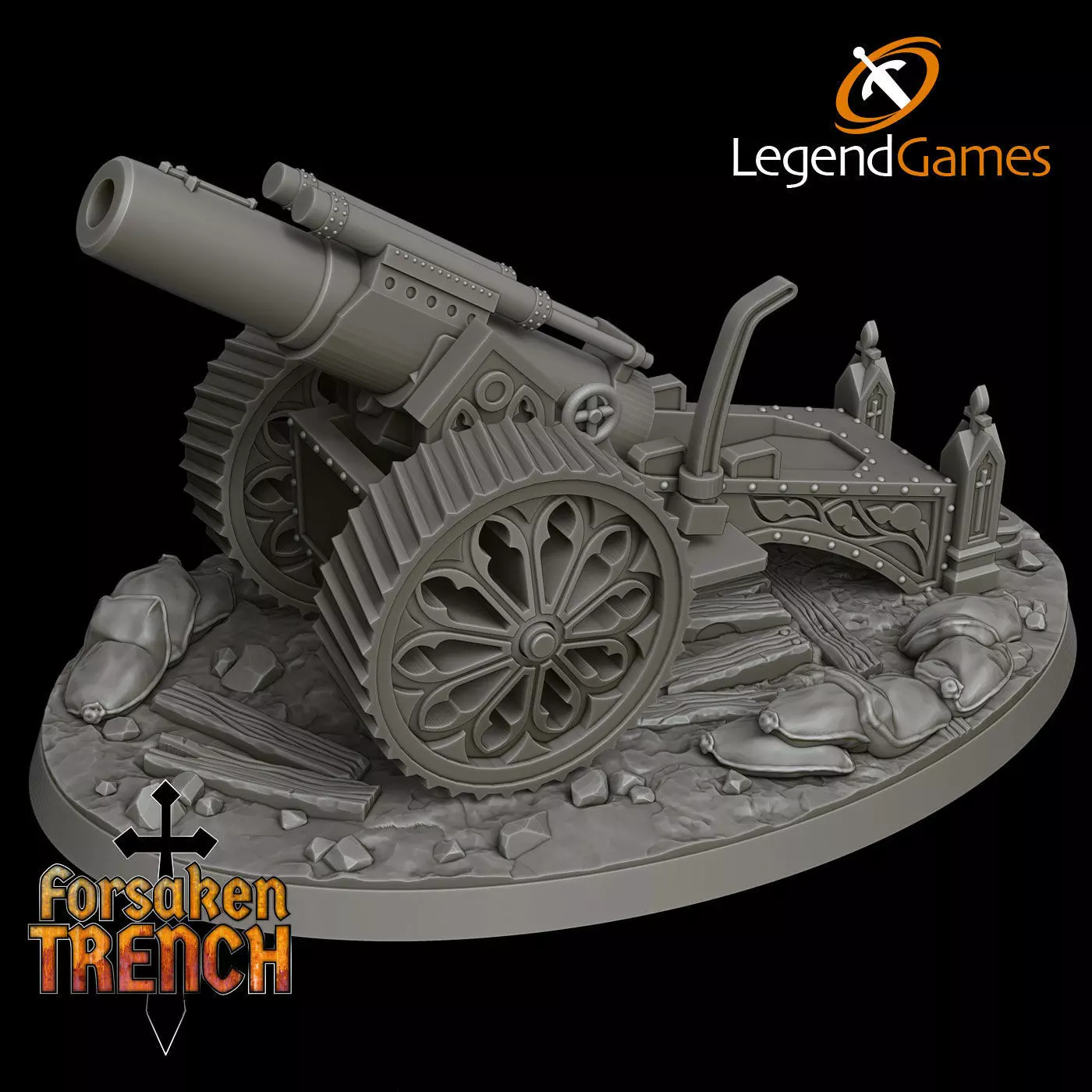 LegendGames Holy Howitzer of Hebron Trench Crusade terrain 3D print model_0