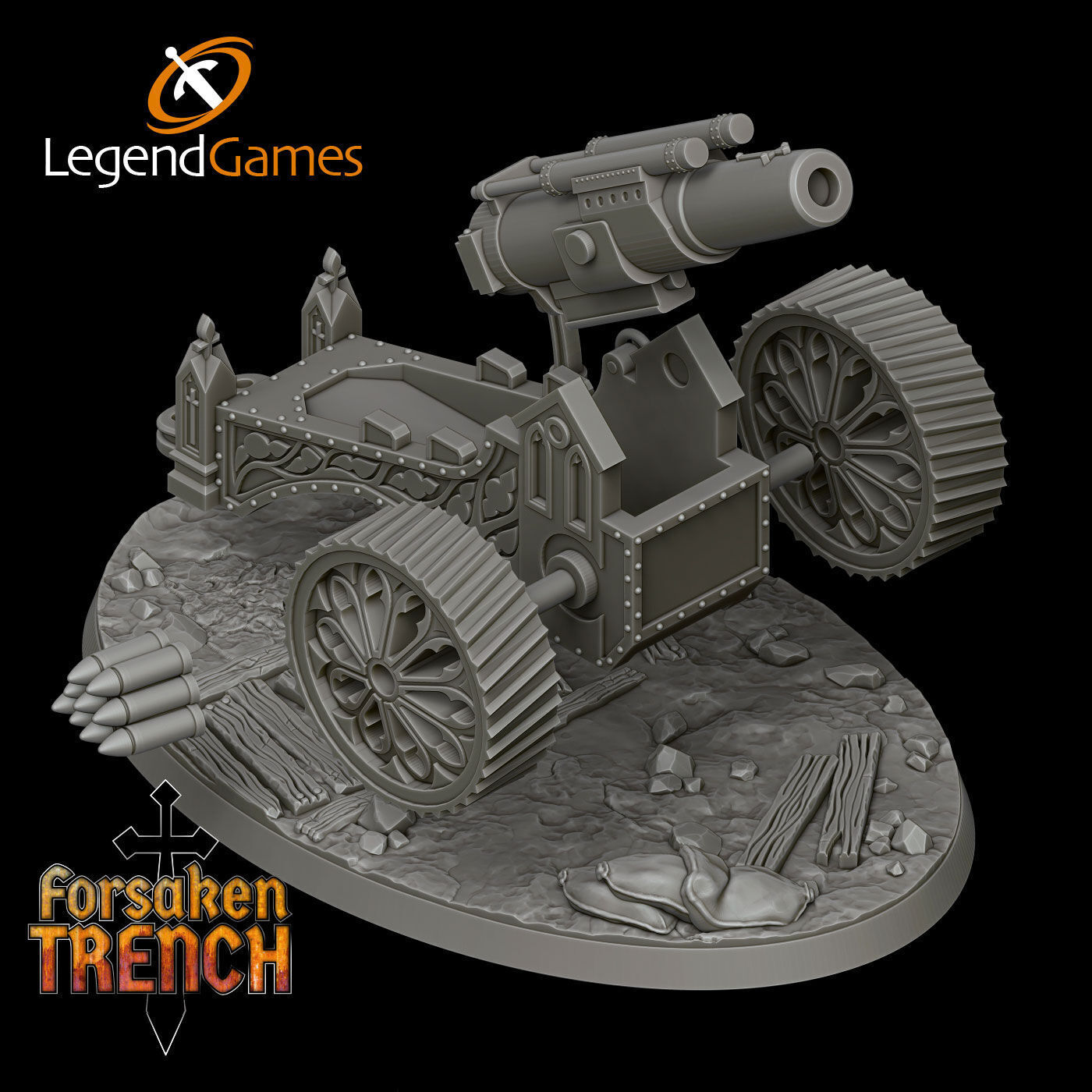 LegendGames Holy Howitzer of Hebron Trench Crusade terrain 3D print model_2