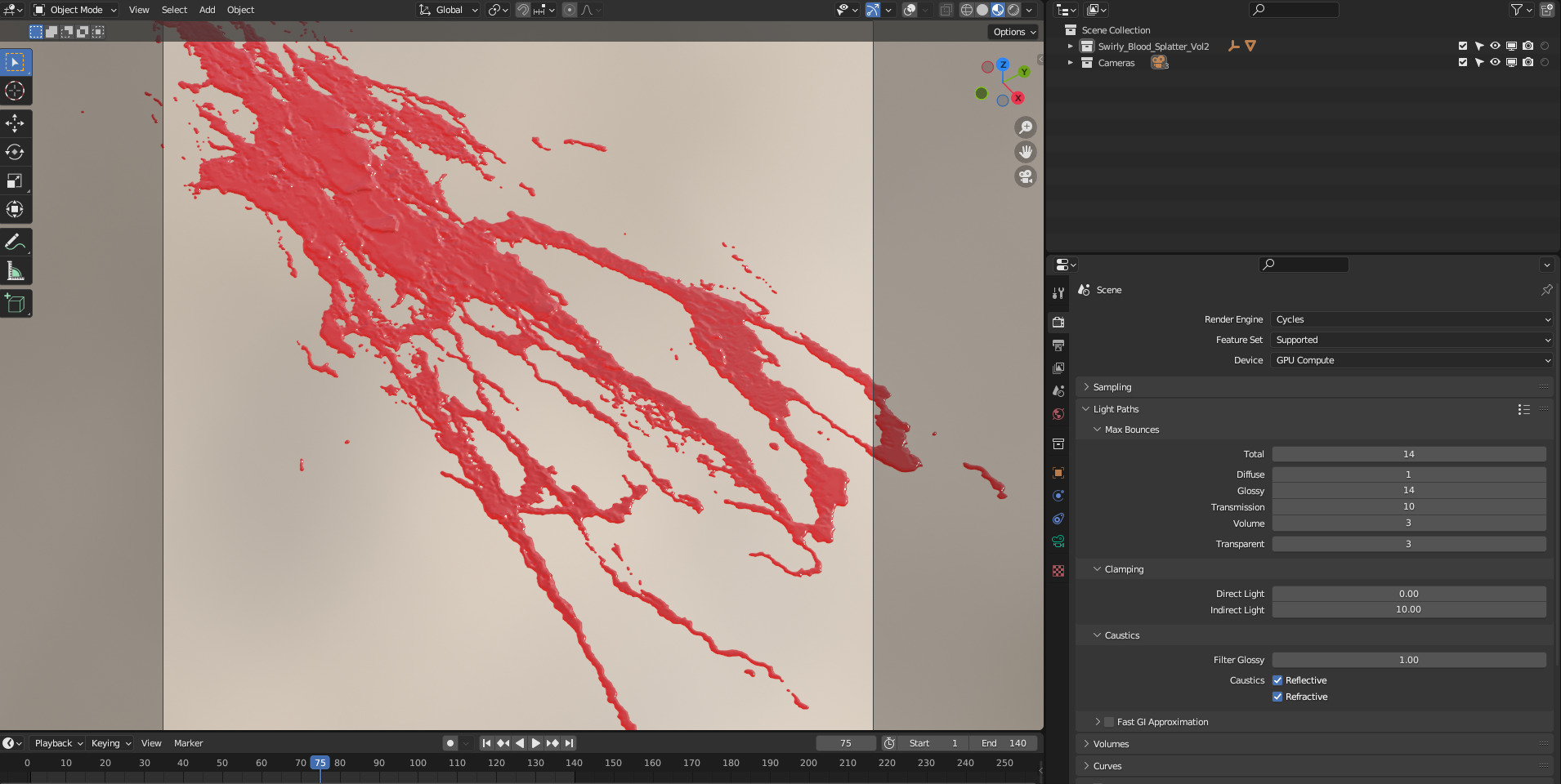 Swirly Blood Splatter Vol2 8 3D model_5