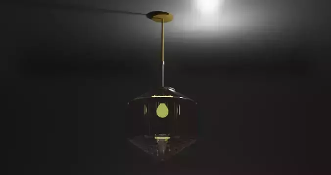 Crystal Glass Chandelier named chair 3D model