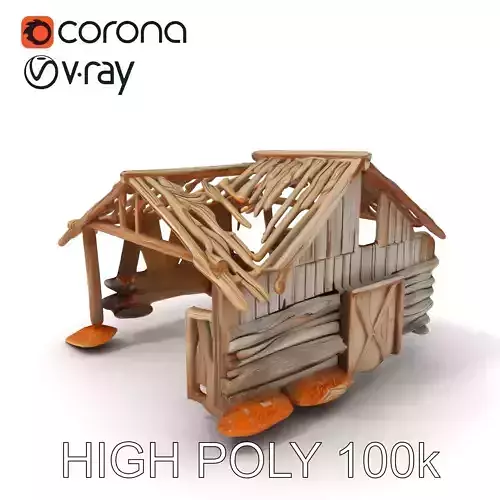 Rustic Wooden Barn Model Pack