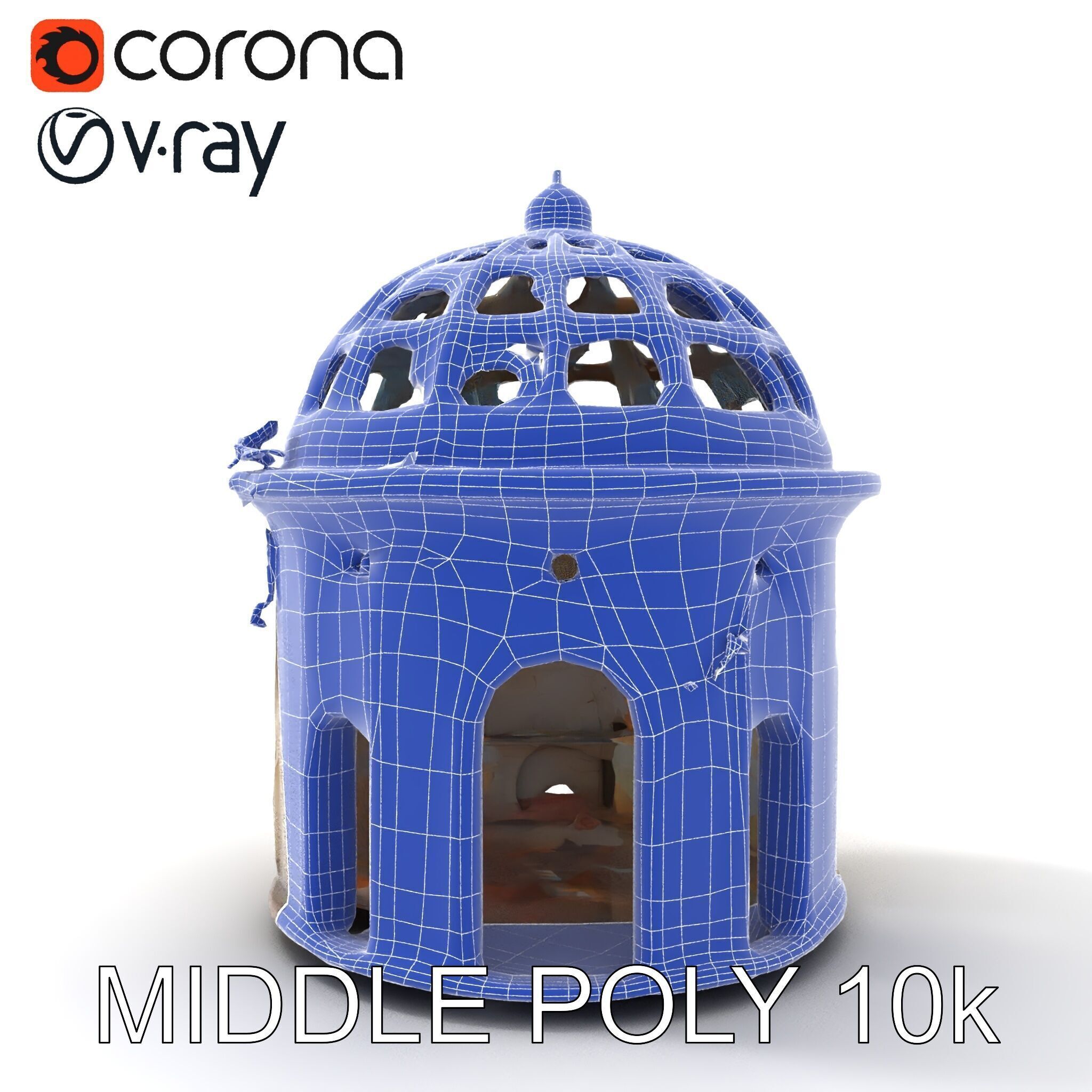 Ruined Gazebo Architectural Model Pack Low-poly 3D model_27