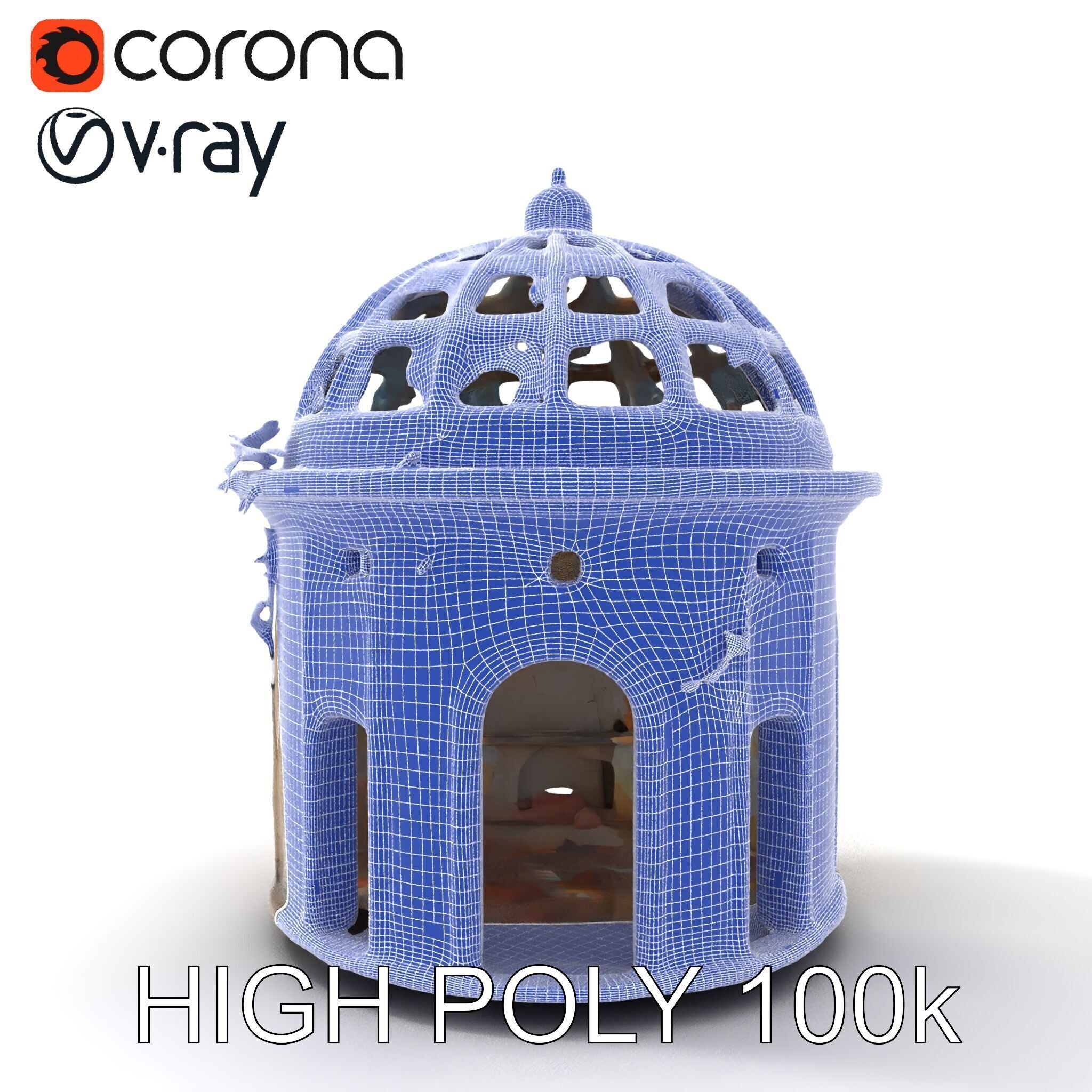 Ruined Gazebo Architectural Model Pack Low-poly 3D model_34