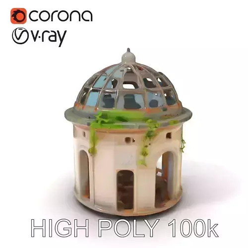 Ruined Gazebo Architectural Model Pack Low-poly 3D model Ruined Gazebo Architectural Model Pack Low-poly 3D model