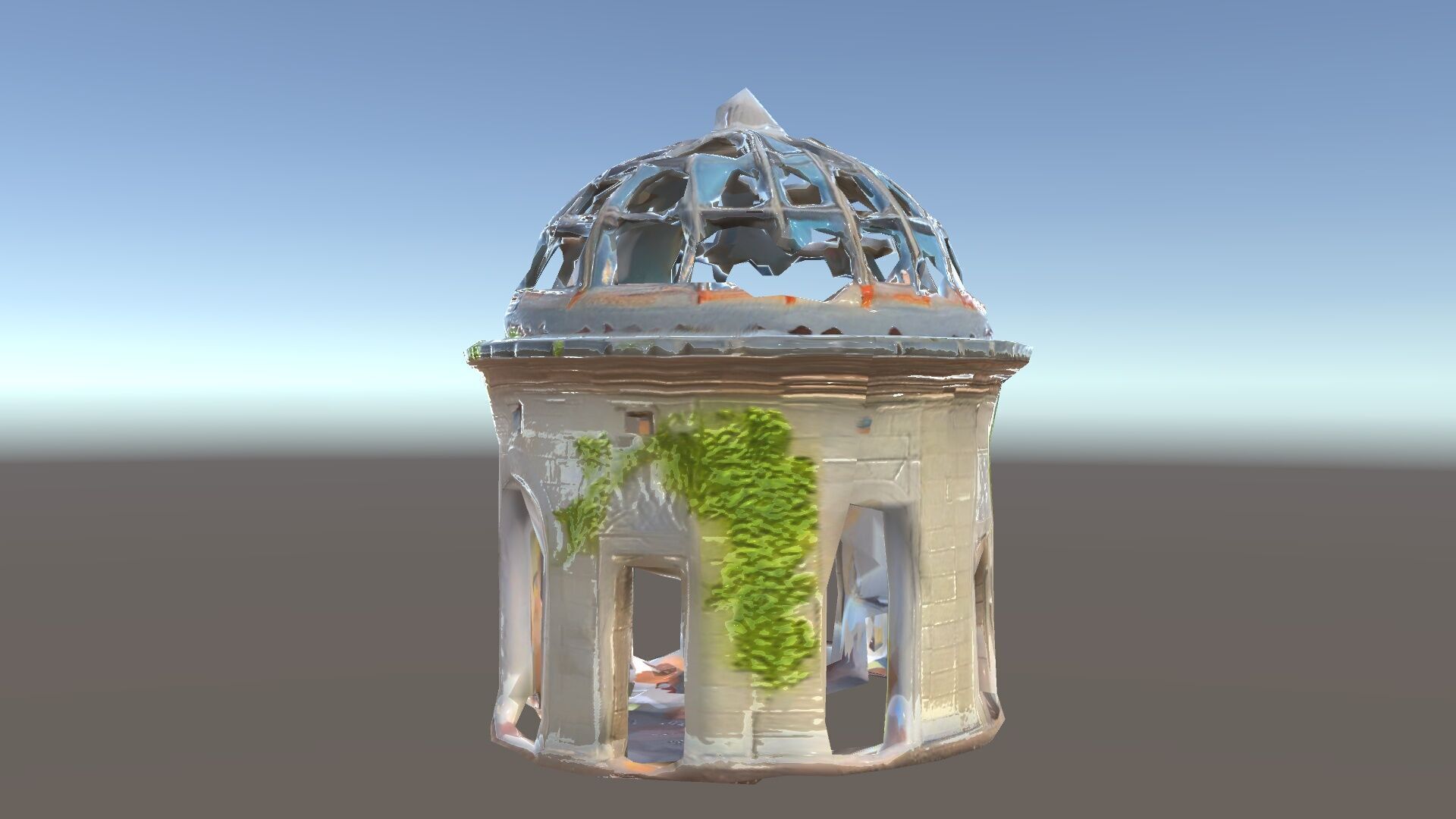 Ruined Gazebo Architectural Model Pack Low-poly 3D model_7