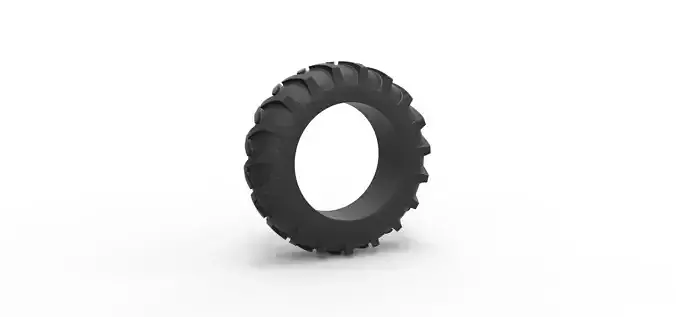 Tire of Vintage Pulling tractor Version 3 Scale 1 to 25