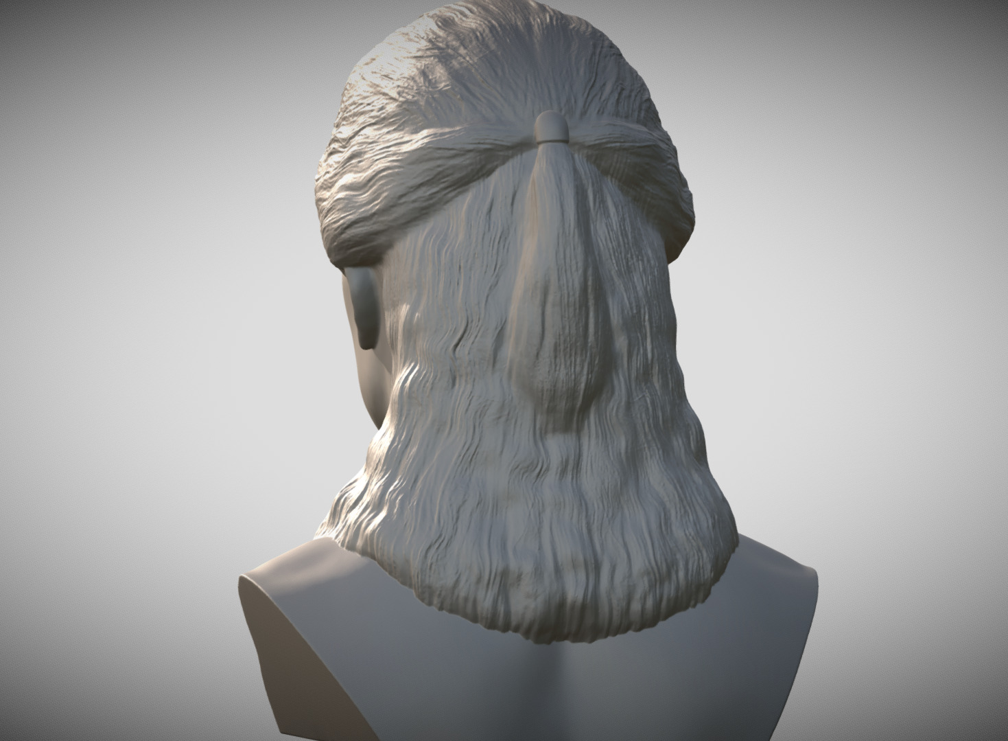Geralt of Rivia The Witcher Cavill bust 3D print model_4